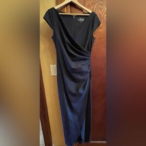 Alex Evenings Cap Sleeve Black Dress
